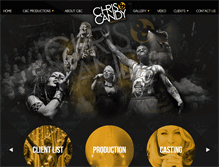 Tablet Screenshot of chrisandcandyproductions.com